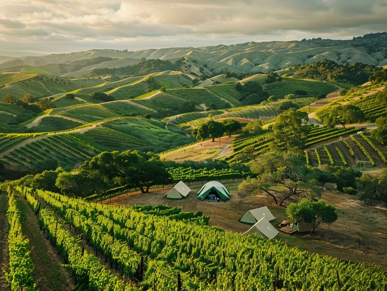 Camping Near Vineyards In Britain