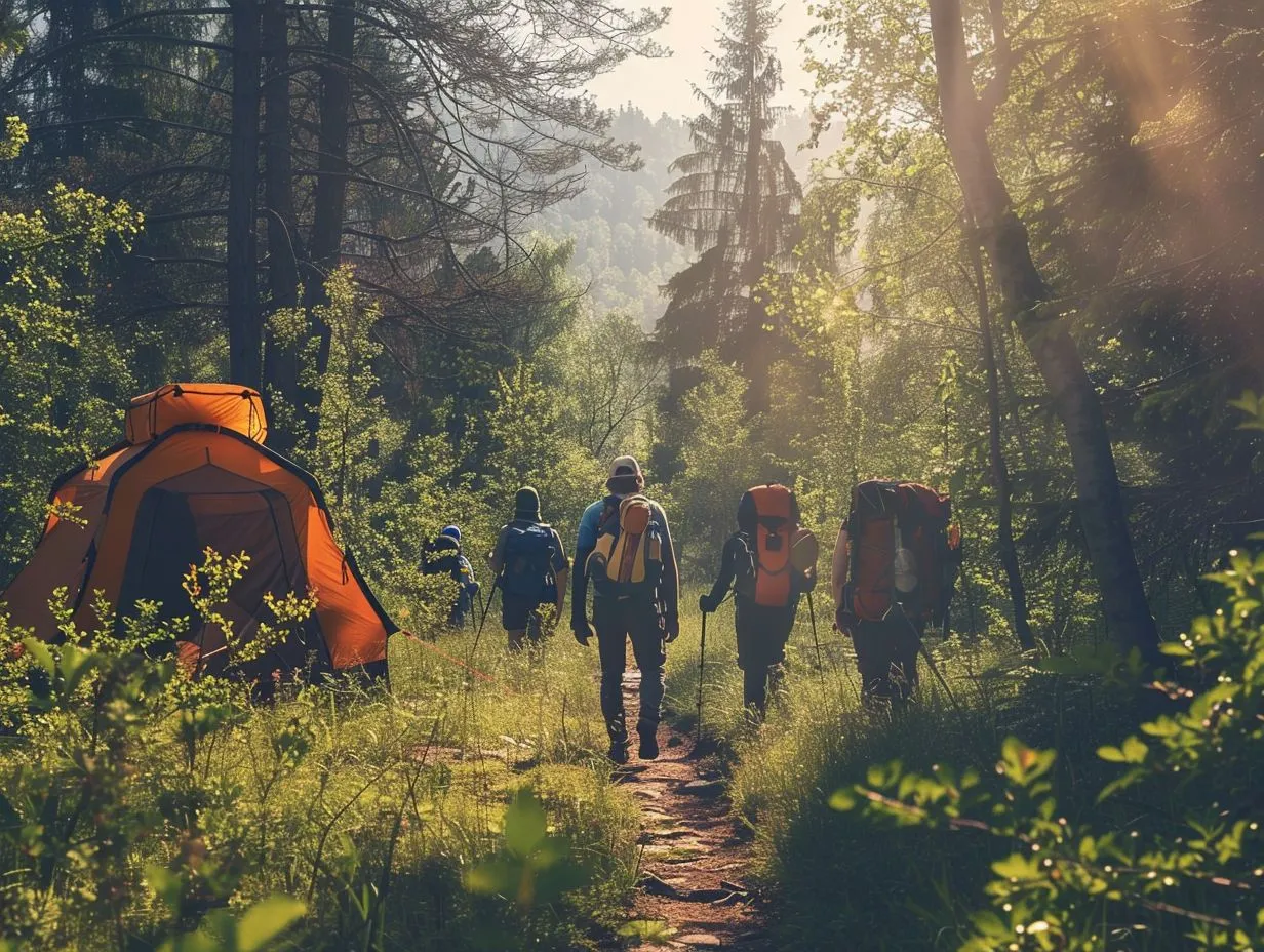 What should I consider when choosing a destination for a zero-carbon camping trip?