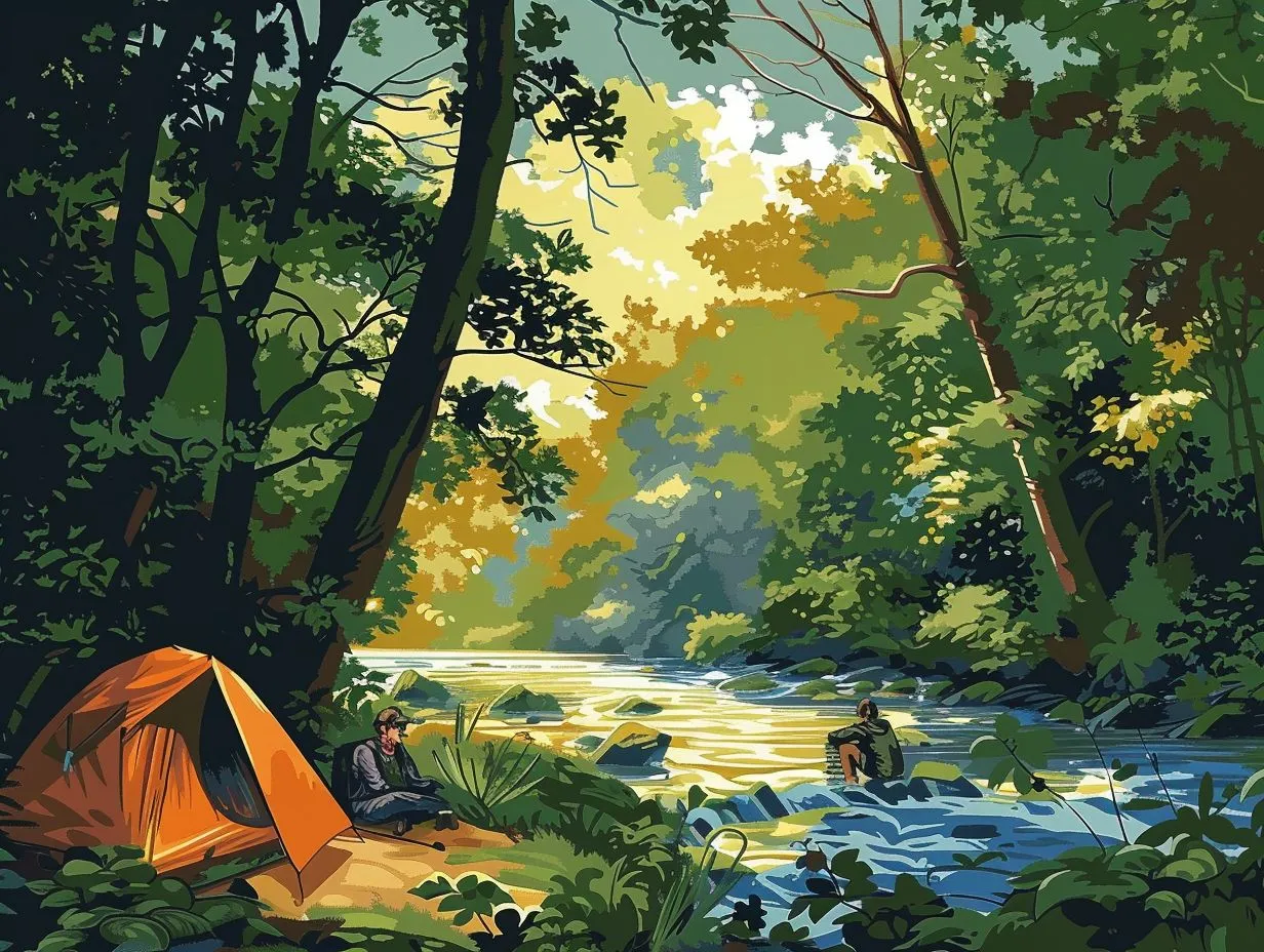 Why are campsites a great place for geocaching adventures?